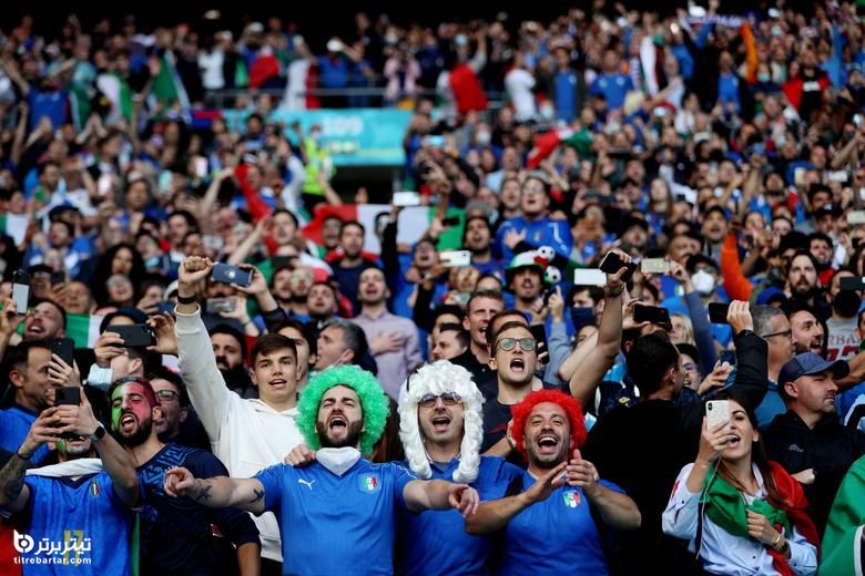 شادی بعد از صعود ایتالیا به فینال یورو2020