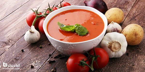 سوپ گوجه فرنگی سیر