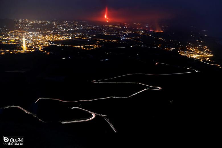 تصاویر خیره کننده از فوران یک ماهه آتشفشان لا پالما اسپانیا