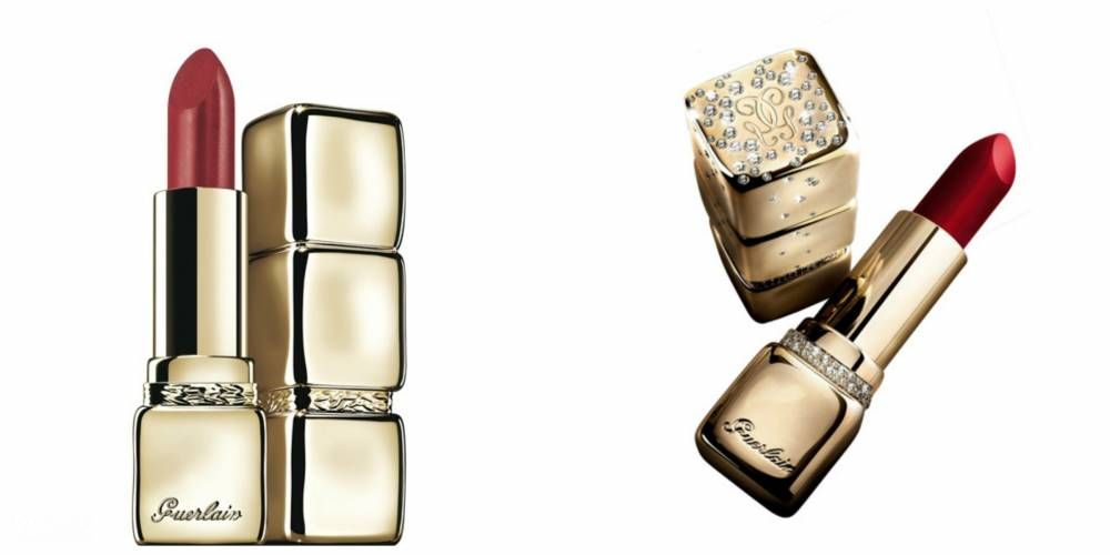  رژ لب طلایی و الماسی Guerlain KissKiss