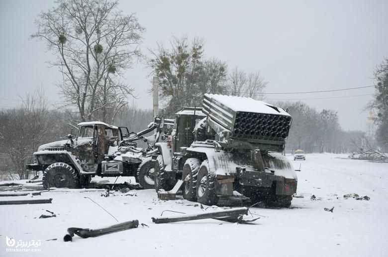 انهدام خودروهای نظامی روسیه در اوکراین
