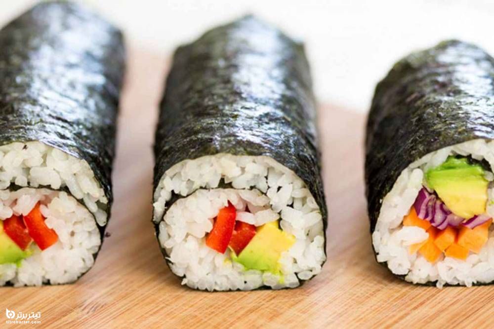 مواد لازم برای تهیه سوشی مرغ بدون جلبک