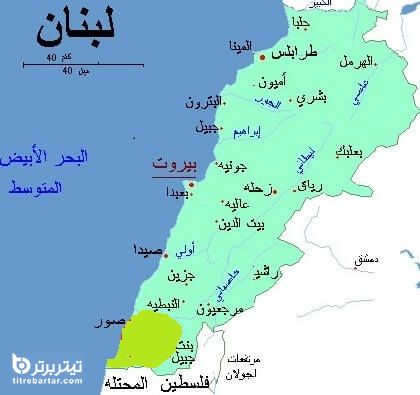 نقشه لبنان