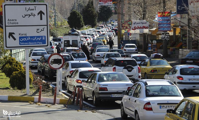 ترافیک سنگین در جاده های چالوس و هراز