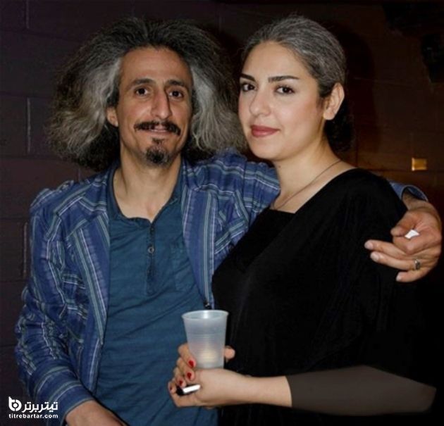 محسن نامجو در کنار همسرش