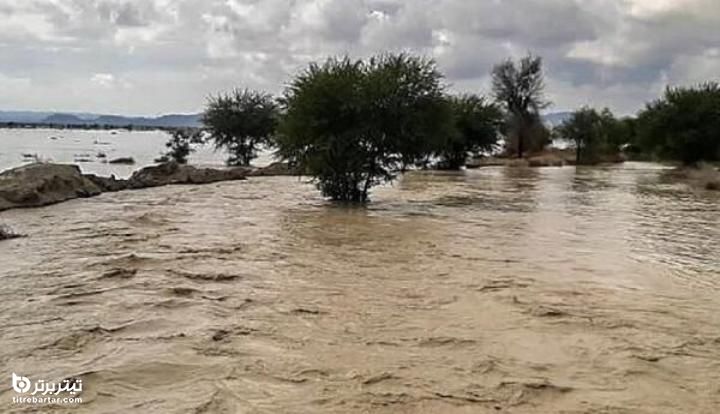 وقوع سیلاب در هرسین کرمانشاه