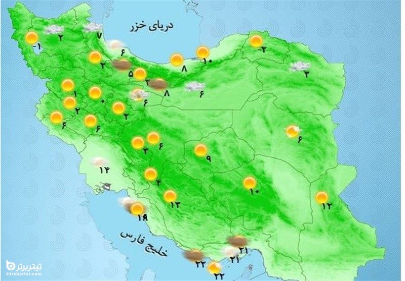 هشدار سازمان هواشناسی برای ۹ استان تا دوشنبه آینده