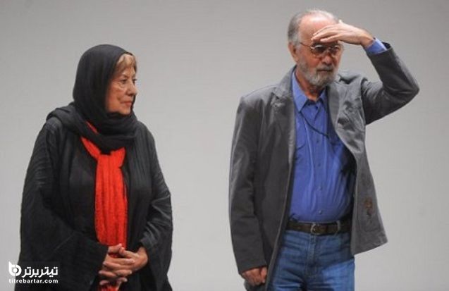 پرویز پورحسینی در کنار همسر مرحومش