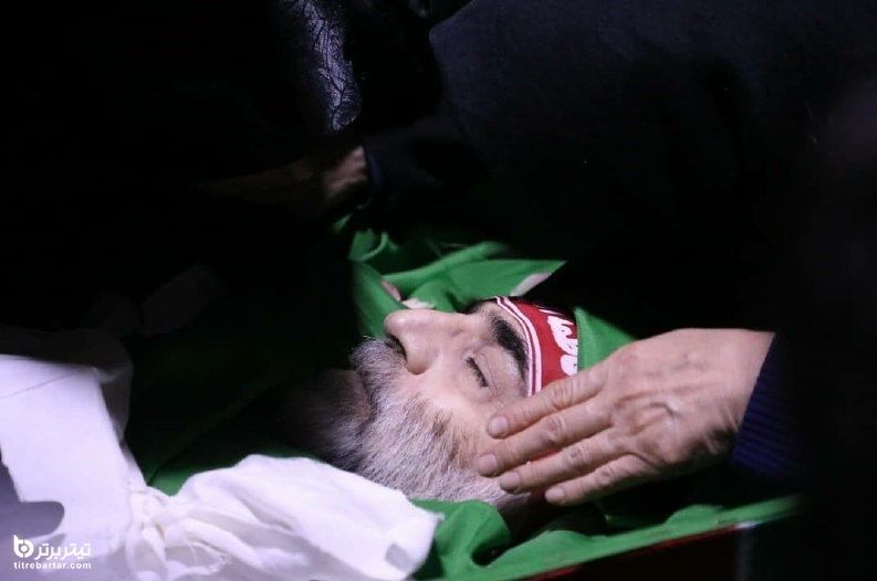 تصویر پیکر مطهر شهید محسن فخری زاده در معراج شهدا