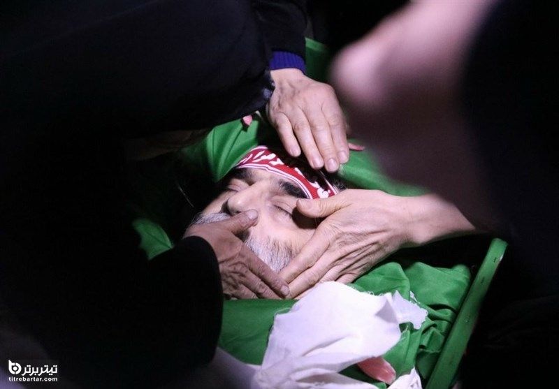تصویر پیکر مطهر شهید محسن فخری زاده در معراج شهدا
