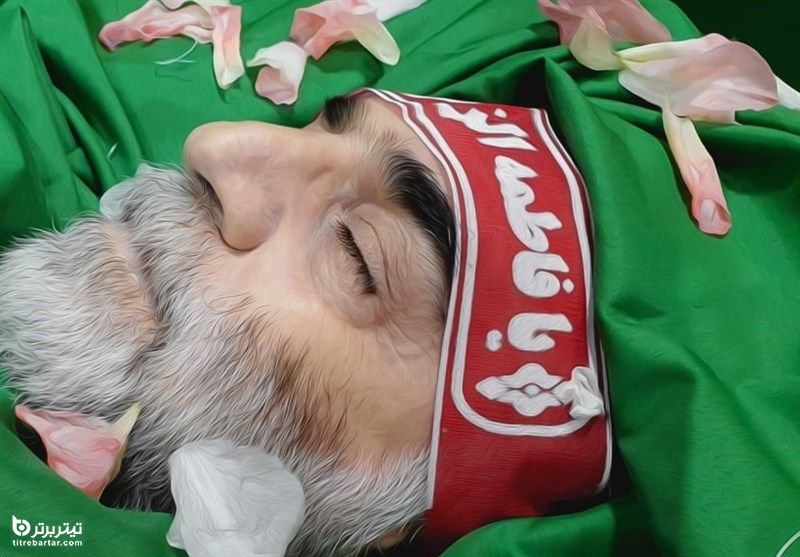 تصویر پیکر مطهر شهید محسن فخری زاده در معراج شهدا