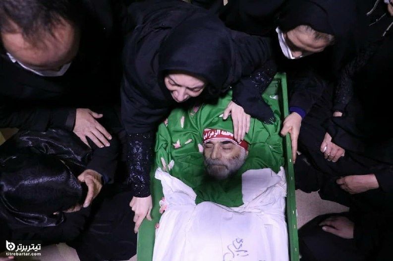 تصویر پیکر مطهر شهید محسن فخری زاده در معراج شهدا
