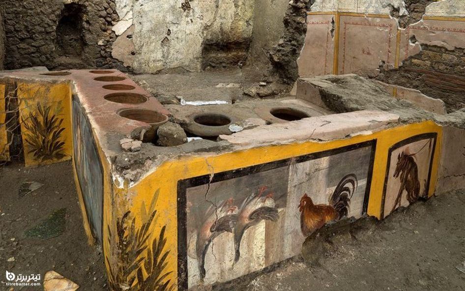 کشف آثاری از یک اغذیه‌ فروشی خیابانی در شهر باستانی پُمپئی با قدمت 2000 ساله