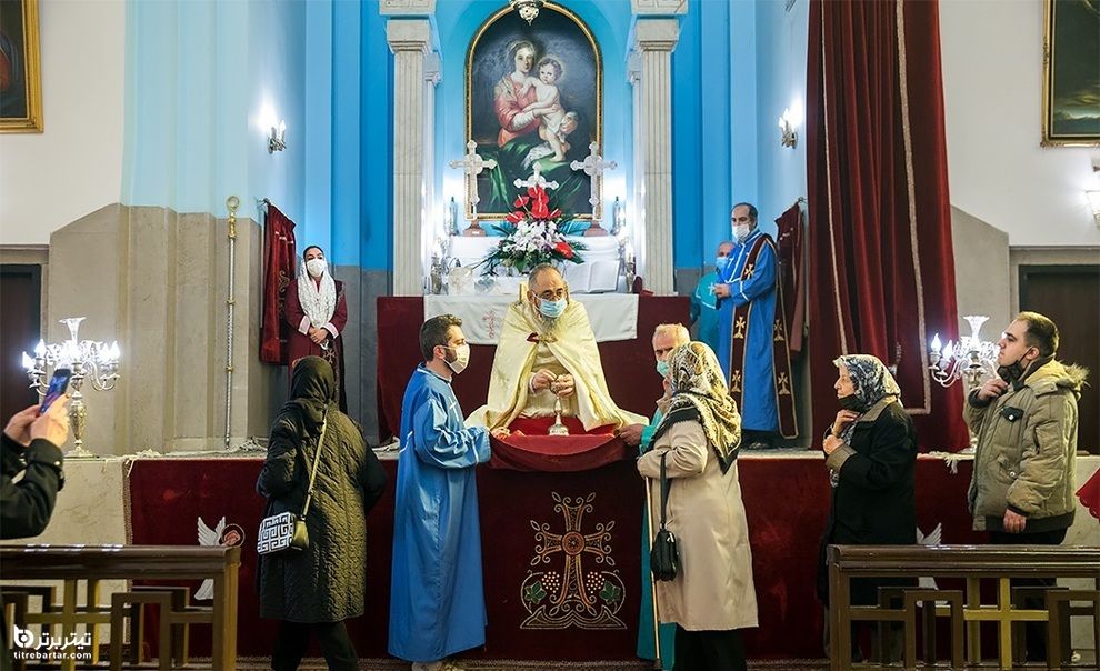 حضور ارامنه کشورمان در کلیسا گریگور لوساووریچ مقدس در آغاز سال نو میلادی 2021