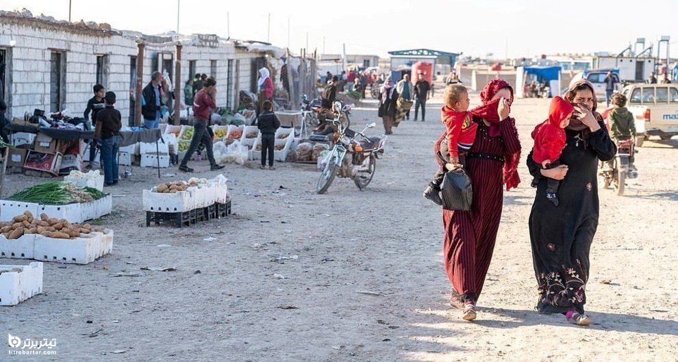تصویری از اردوگاه زنان داعشی در الهول سوریه