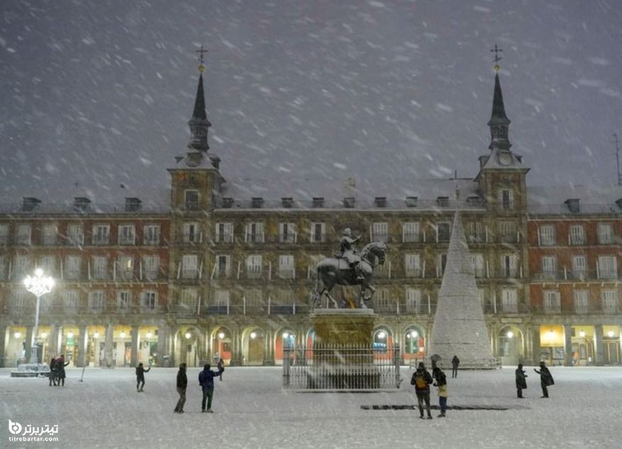  بارش ۲۰ تا ۵۰ سانتیمتر برف در پایتخت اسپانیا