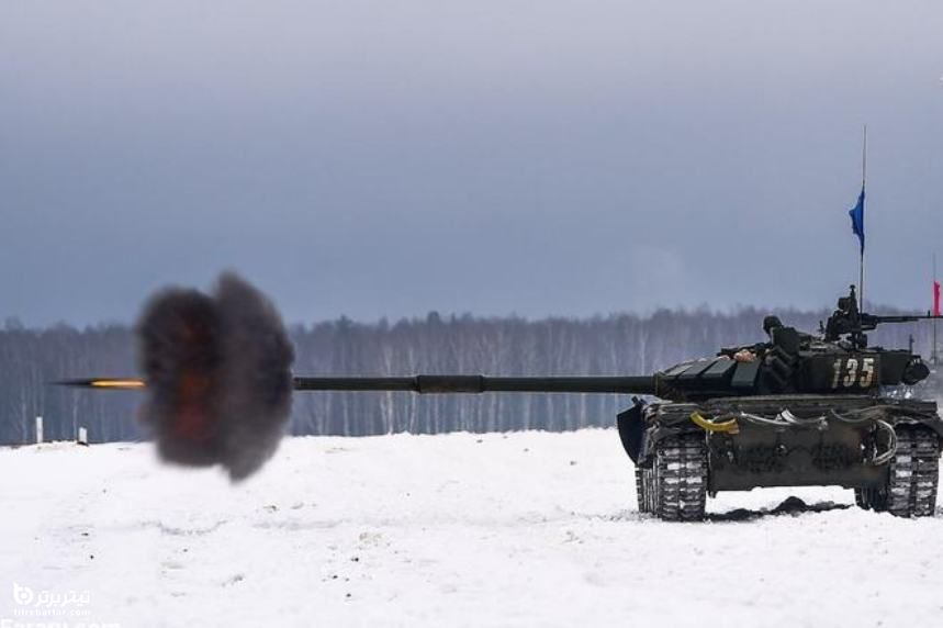 رزمایش تانک‌های روسیه در سیبری 