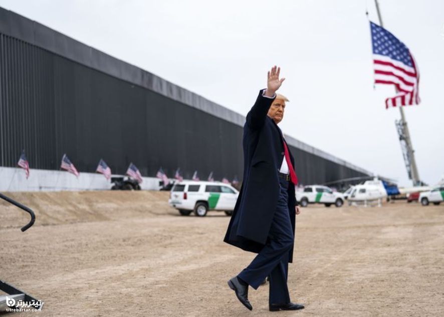 حضور ترامپ در مقابل دیوار مرزی آمریکا با مکزیک 