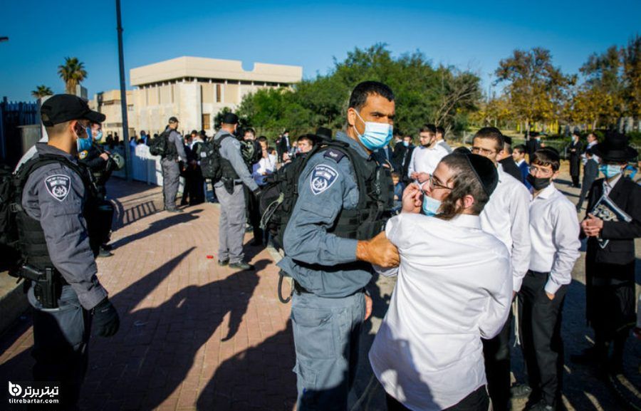 درگیری شدید بین یهودیان و نیرو‌های پلیس اسرائیل برای تعطیل کردن مدارس مذهبی یشیوا 