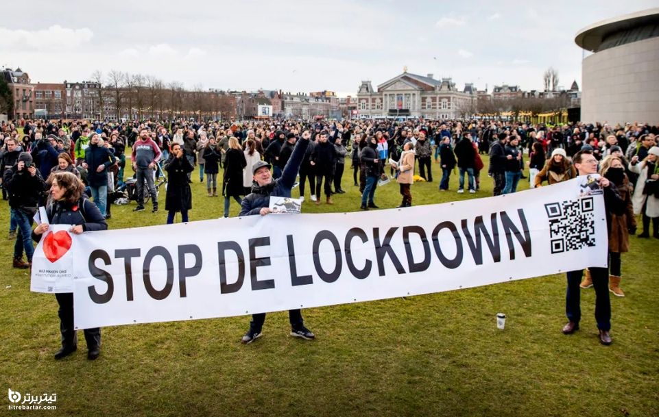 اعتراض به اعمال محدودیت‌های جدید کرونایی در هلند