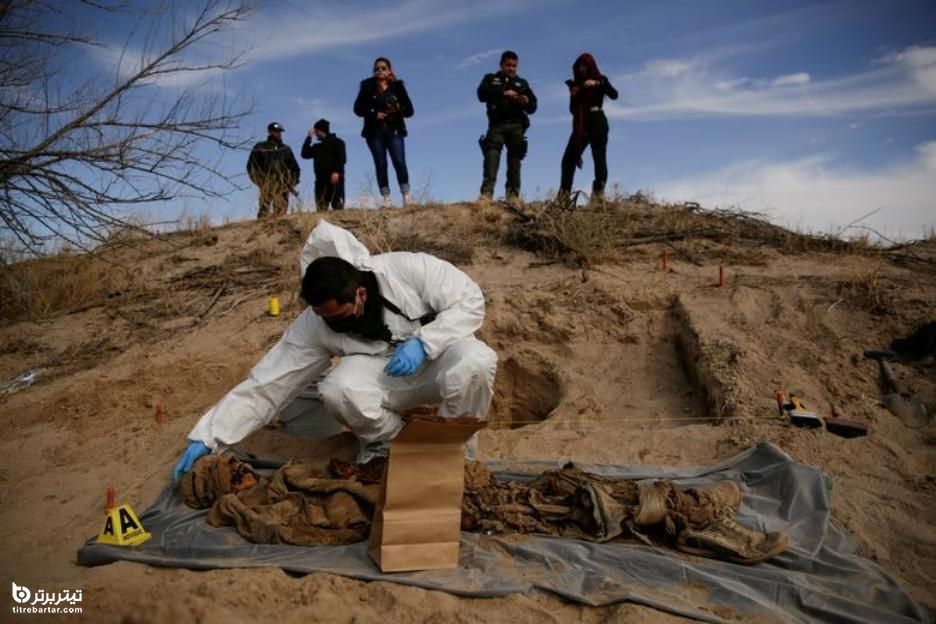 کشف بقایای اسکلتی در هنگام جستجوی گورهای مخفی توسط اعضای دادستانی دولت مکزیک