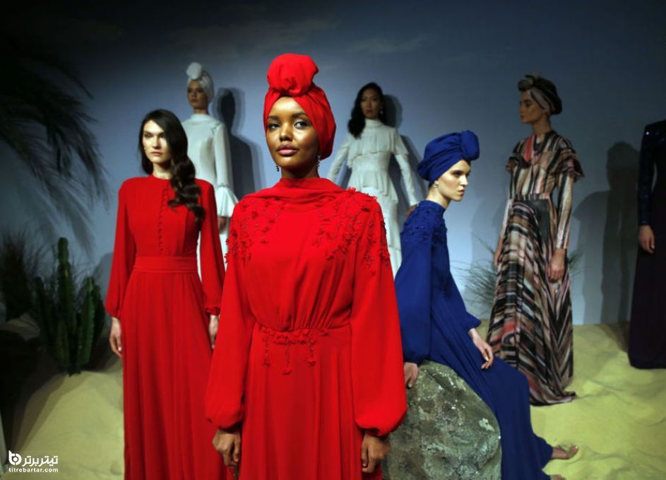  مدل مسلمان حلیمه آدن در نمایش مد در استانبول 