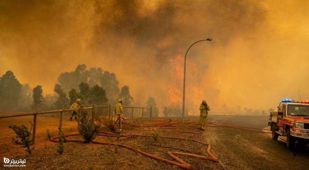  آتش سوزی گسترده در غرب استرالیا، با نابود شدن بیش از ۹۰۰۰ هکتار جنگل و ۷۱ خانه