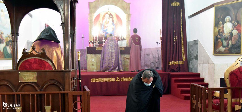 مراسم وارطاناتس مقدس با حضور اسقف اعظم و جمعی از ارامنه تهران در کلیسا