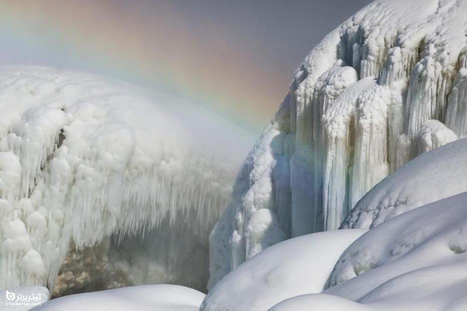 نمایی از آبشار یخ زده نیاگارا آمریکا