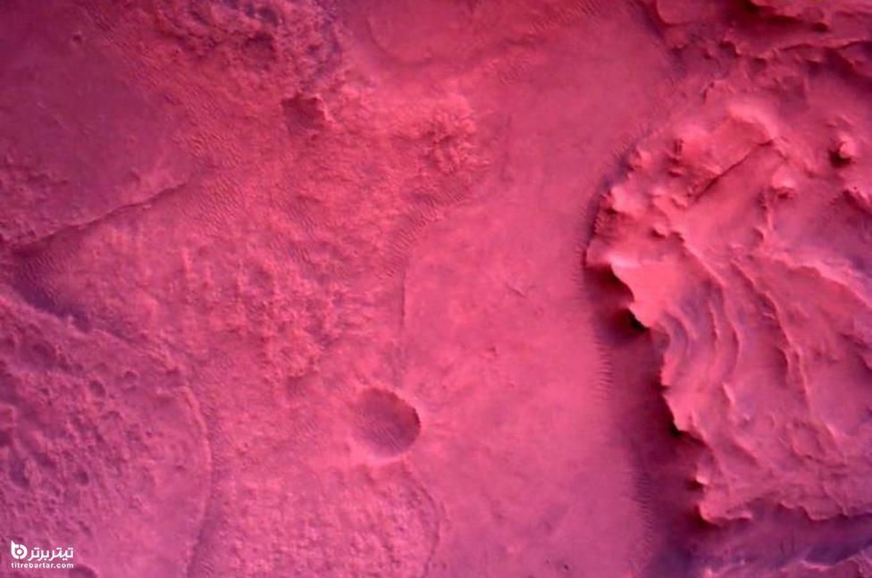 تصویری از سطح رنگی مریخ ارسال شده توسط کاوشگر استقامت ناسا