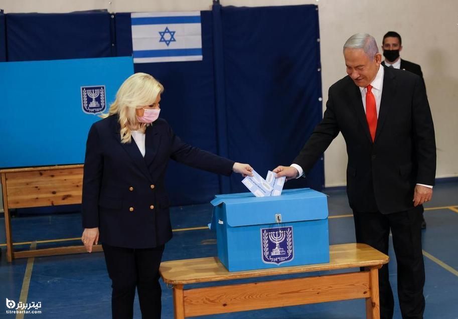 آغاز انتخابات پارلمانی (کنست) در رژیم صهیونیستی و لحظه رأی دهی بنیامین نتانیاهو 