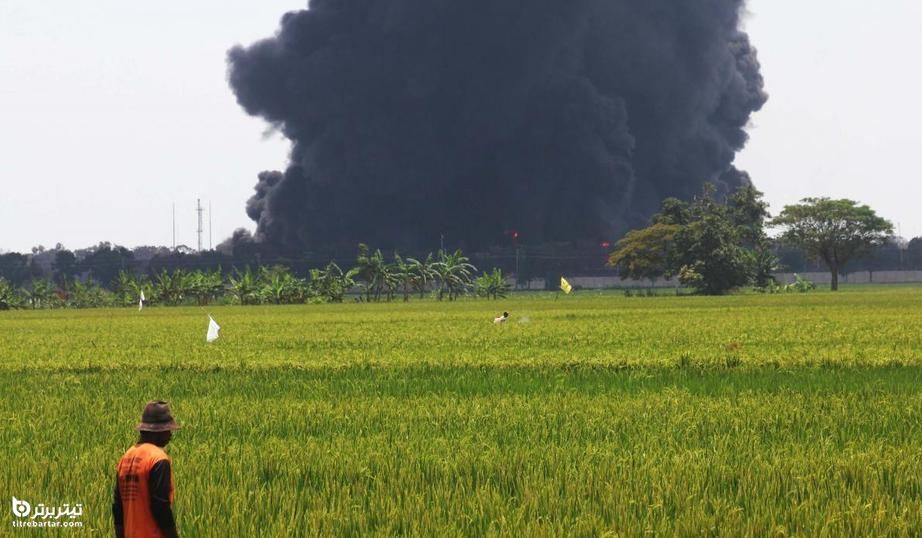 انفجار مهیب در یک پالایشگاه نفت در اندونزی