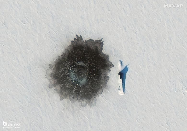 یک زیردریایی در میان یخبندان در هنگام تمرین دریایی روسیه