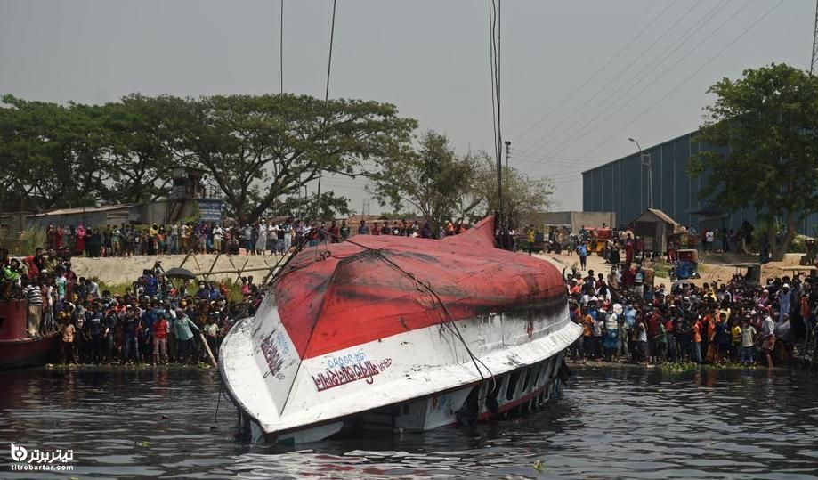 برخورد مرگبار یک کشتی مسافری با باری در بنگلادش و کشته شدن بیش از 34 نفر