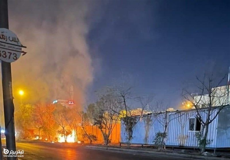 جزییاتی از آتش زدن دیوار کنسولگری ایران در کربلا 