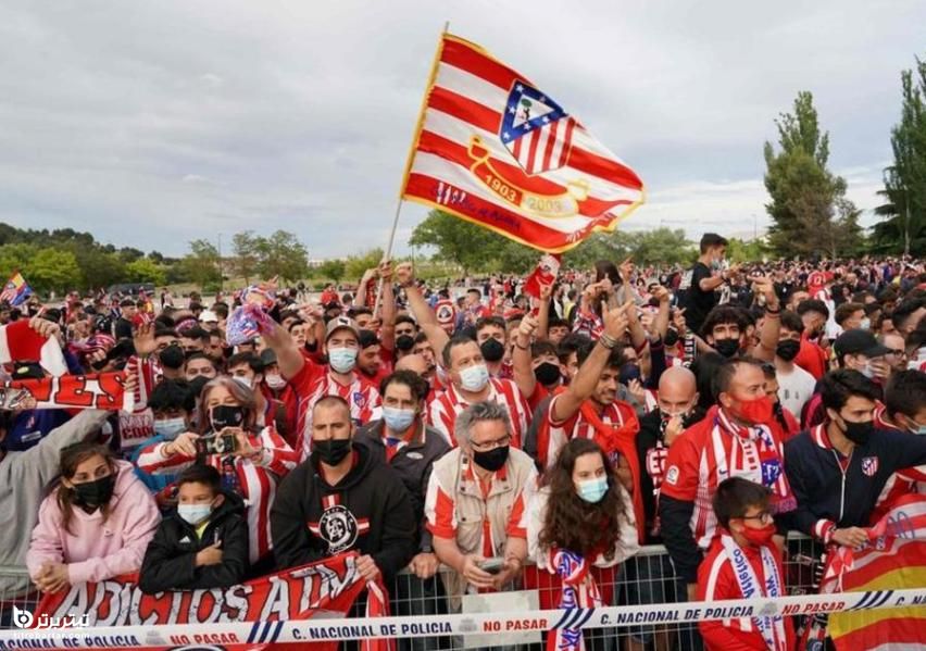 جشن قهرمانی اتلتیکو مادرید در لالیگا