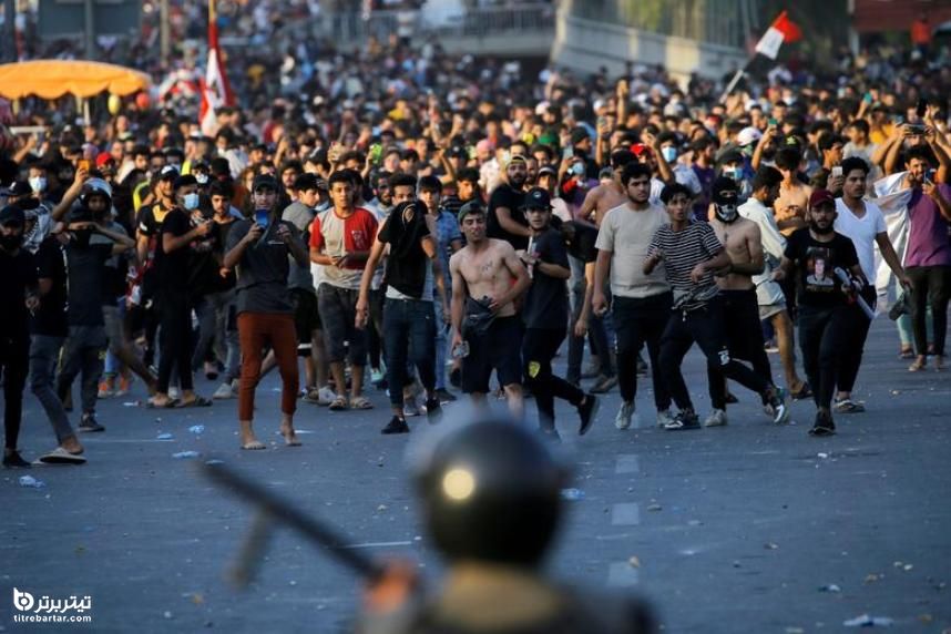 درگیری شدید بین معترضان و نیروهای امنیتی عراق