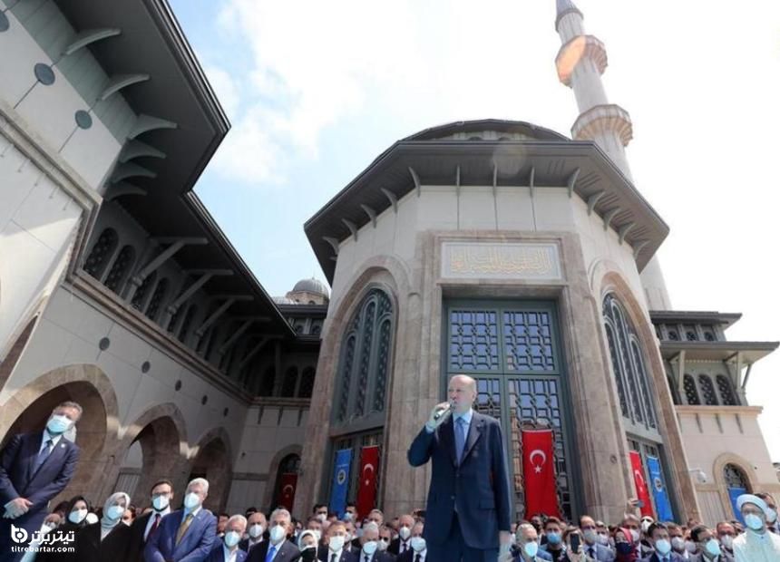 افتتاح مسجد بزرگ میدان تقسیم در استانبول توسط اردوغان رئیس جمهور ترکیه