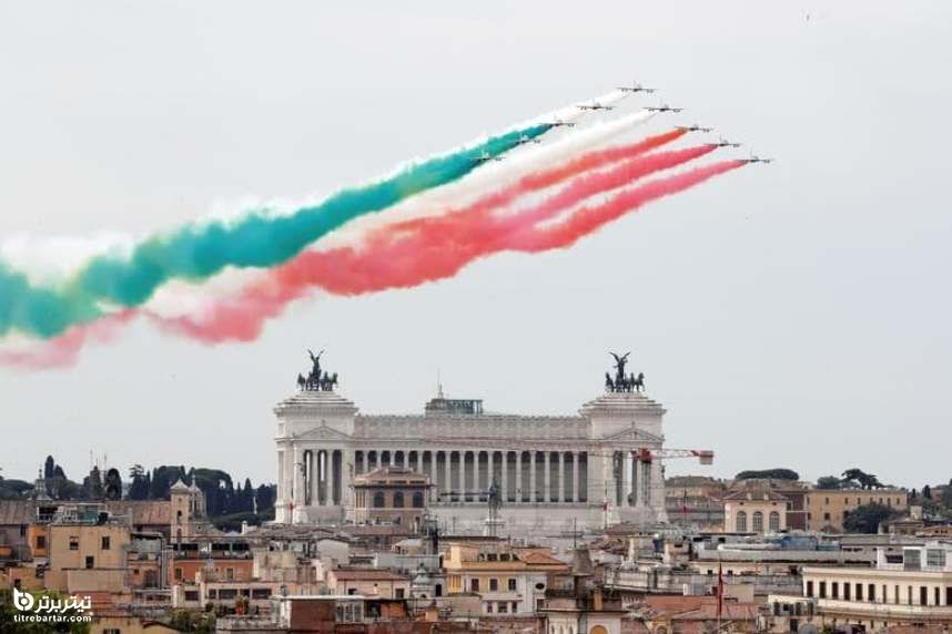 نمایش هوایی روز جمهوری در شهر روم ایتالیا 