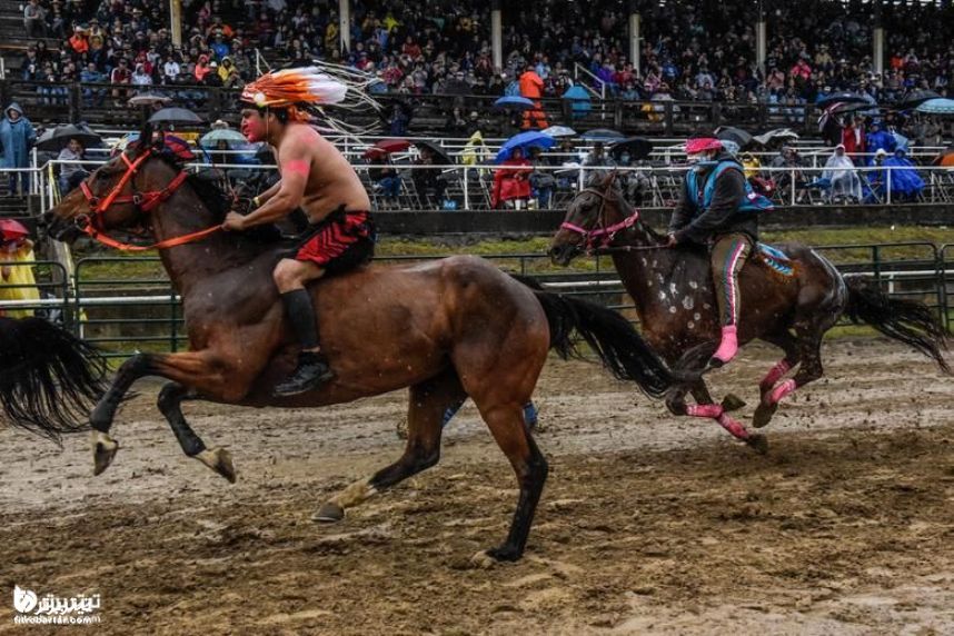 مسابقه اسب‌ سواری قبایل بومی آمریکا 