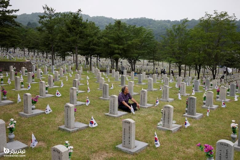 قبرستان ملی در سئول در روز یادبود کره جنوبی