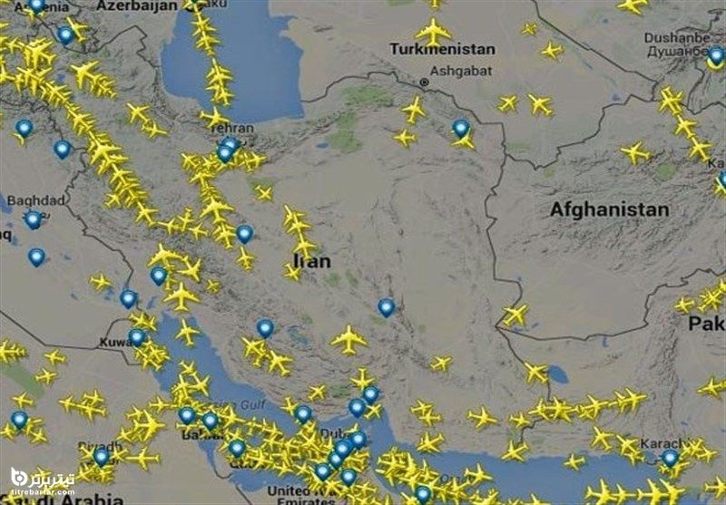  افزایش چشمگیر پروازهای عبوری از آسمان ایران