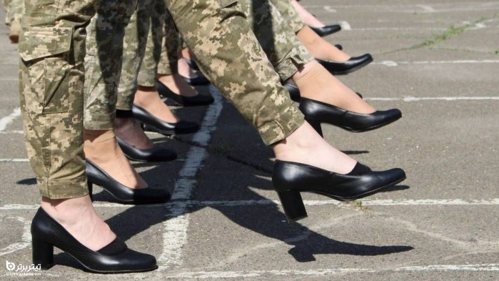  رژه سربازان اوکراینی با کفش پاشنه بلند 
