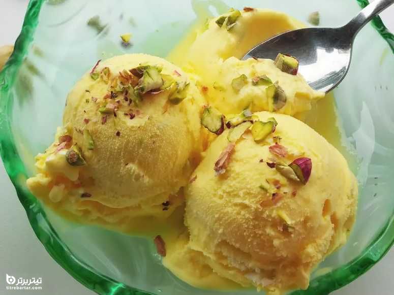 طرز تهیه بستنی زعفرانی 