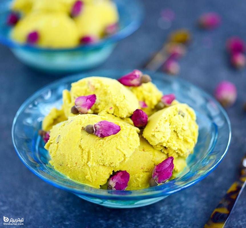 مراحل طرز تهیه بستنی زعفرانی