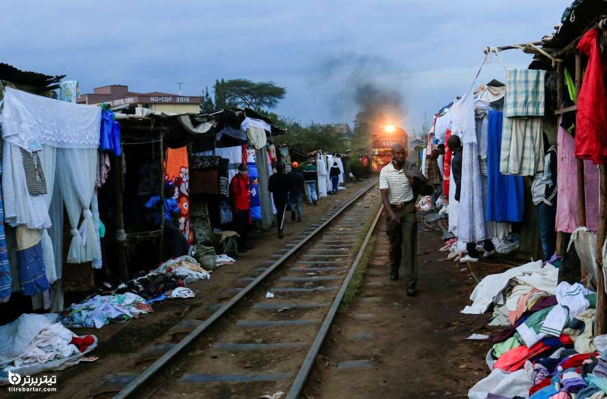 زاغه نشینی مجاور ریل قطار در کنیا 