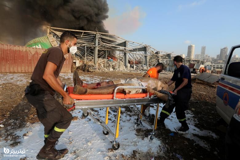 مجروح شدن یک فرد بر اثر انفجار در بیروت
