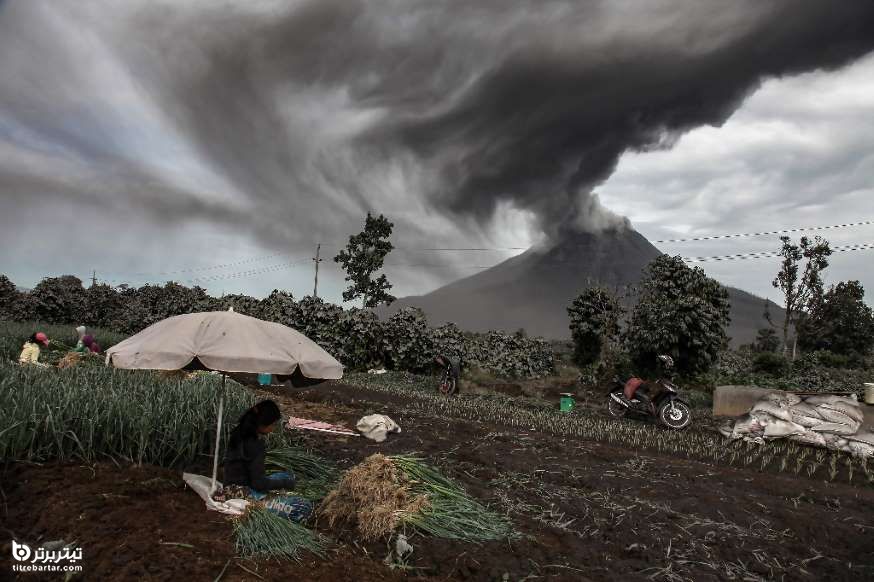 فوران آتشفشان کوه سینابونگ، اندونزی