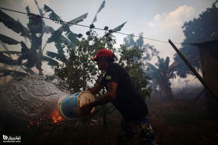نزدیک شدن آتش سوزی جنگل های آمازون به مناطق مسکونی