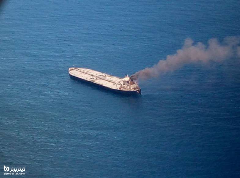  آتش سوزی یک کشتی نفت کش در سواحل شرقی سریلانکا